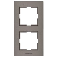 

Рамка Panasonic Karre Plus, вертикальная, 2-поста, дымчатый (WKTF08122DG-RU), 0