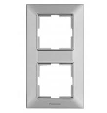 

Рамка Panasonic Karre Plus, вертикальная, 2-поста, серебро (WKTF08123AS-RU)