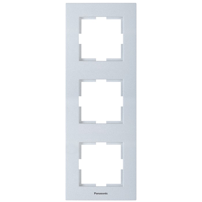 

Рамка Panasonic Karre Plus, вертикальная, 3-поста, серебро (WKTF08132SL-RU)