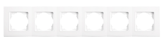 

Рамка Panasonic Linnera S, горизонтальная, 6шт., белая (91480006-RU)