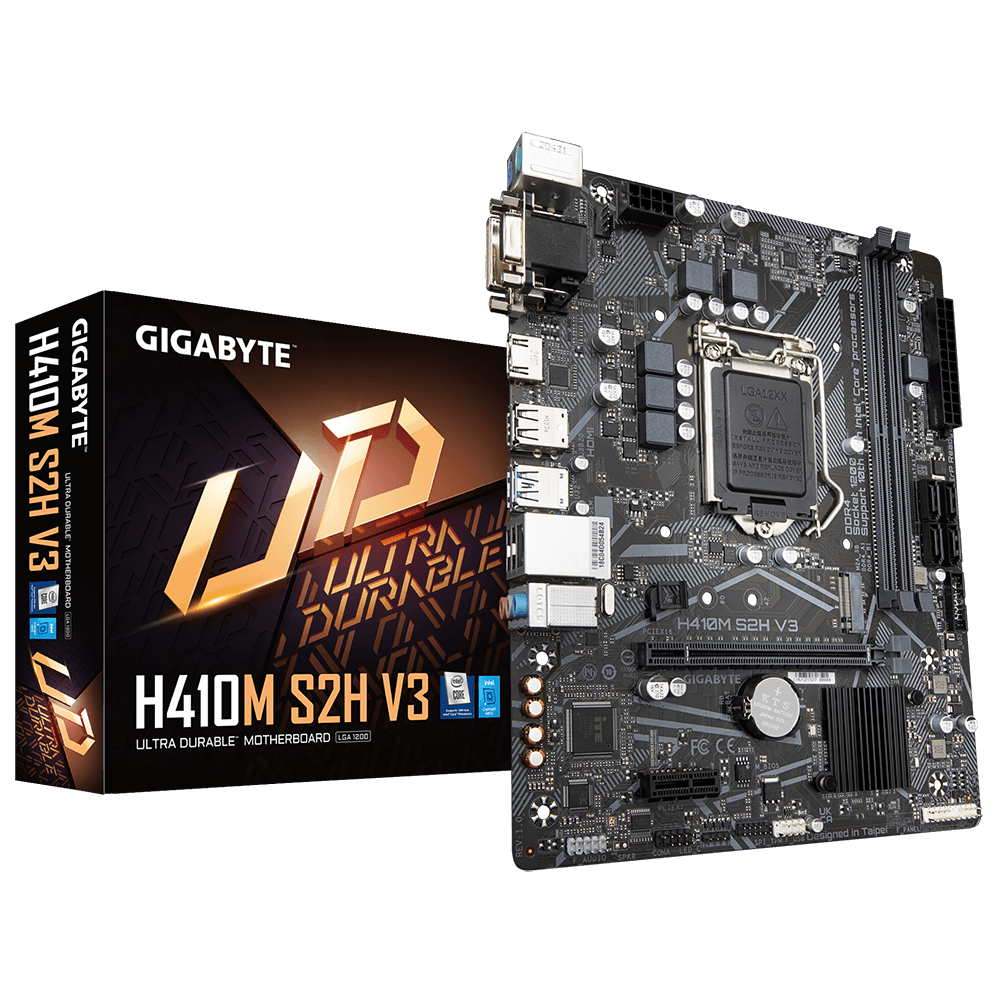 Материнская плата GIGABYTE H410M S2H V3, Socket1200, Intel H510, mATX