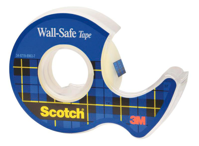 Клейкая лента декоративная 1.9 см x 16.5 м односторонняя, мини-диспенсер, невидимый, 1 шт., 3M Scotch Wall-Safe 7100136397 (7100136397)
