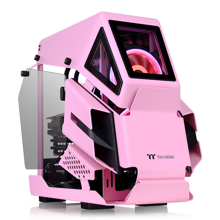 Корпус Thermaltake AH T200 Pink, Micro-Tower, 2xUSB 3.0, USB Type-C, розовый, Без БП (CA-1R4-00SAWN-00)