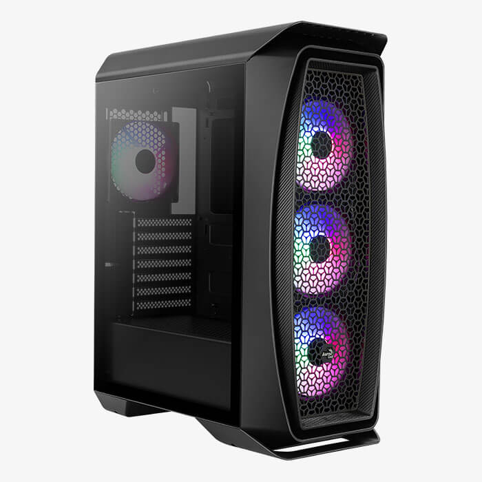 Корпус AeroCool Aero One Frost-G-BK-v1, ATX, Midi-Tower, 2xUSB 3.0, черный, Без БП (Плохая упаковка)