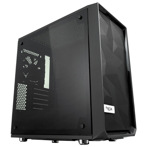 Корпус Fractal Design Meshify C Mini Black, mATX, Mini-Tower, 2xUSB 3.0, черный, Без БП (FD-CA-MESH-C-MINI-BKO-TGD) (Плохая упаковка)