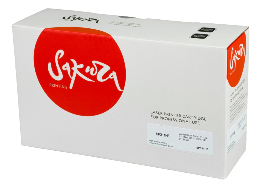 

Картридж лазерный Sakura SASP311HE (SP311HE), черный, 3500 страниц, совместимый для Ricoh Aficio 311DN/311DNW, SP 311SFN/311SFNW