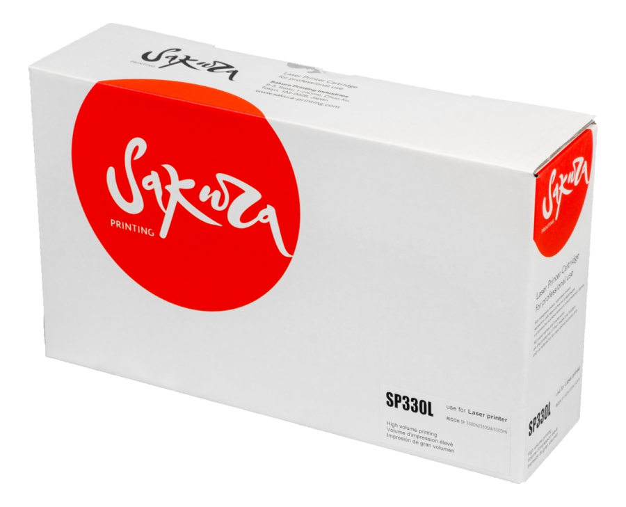 

Картридж лазерный Sakura SASP330L (SP330L/408278), черный, 3500 страниц, совместимый для Ricoh SP-330DN/SP-330/SP-330SFN/SP-330SN