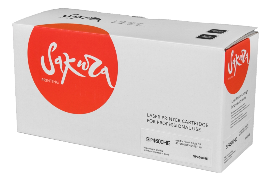 

Картридж лазерный SAKURA SASP4500HE (SP4500HE/407318), черный, 12000 страниц, совместимый, для Ricoh Aficio SP 4510DN, Ricoh Aficio SP 4510SF