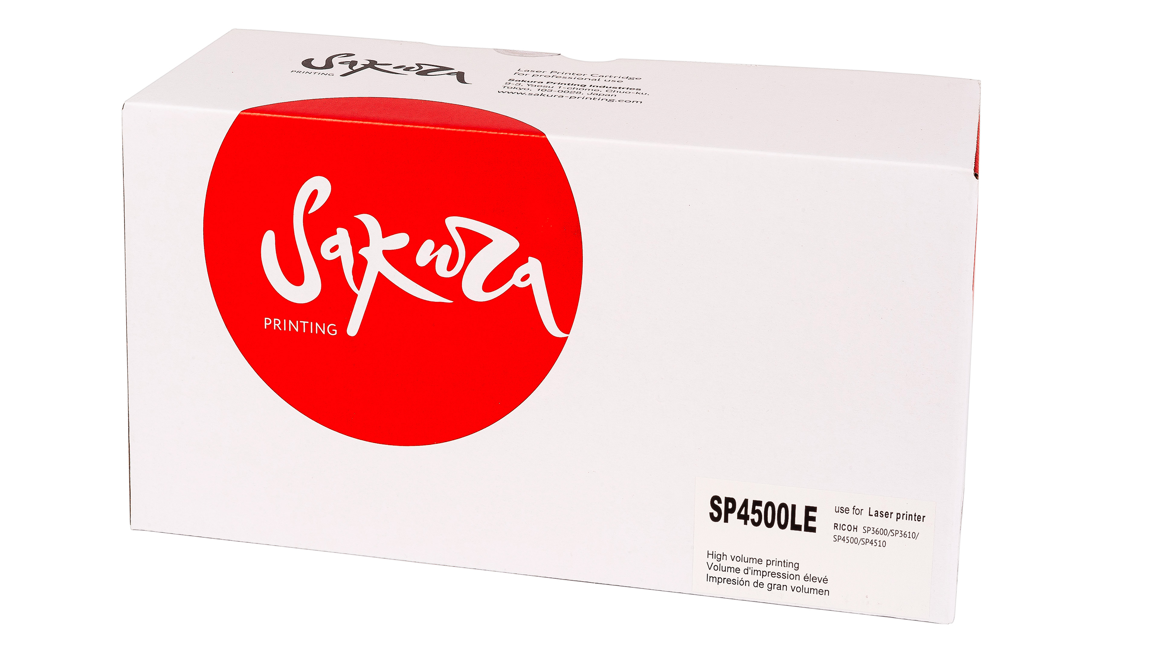 

Картридж лазерный Sakura SASP4500LE (SP4500LE), черный, 3000 страниц, совместимый для Ricoh Aficio SP 3600DN/SF/SP3610SF/SP4510DN/SF без чипа