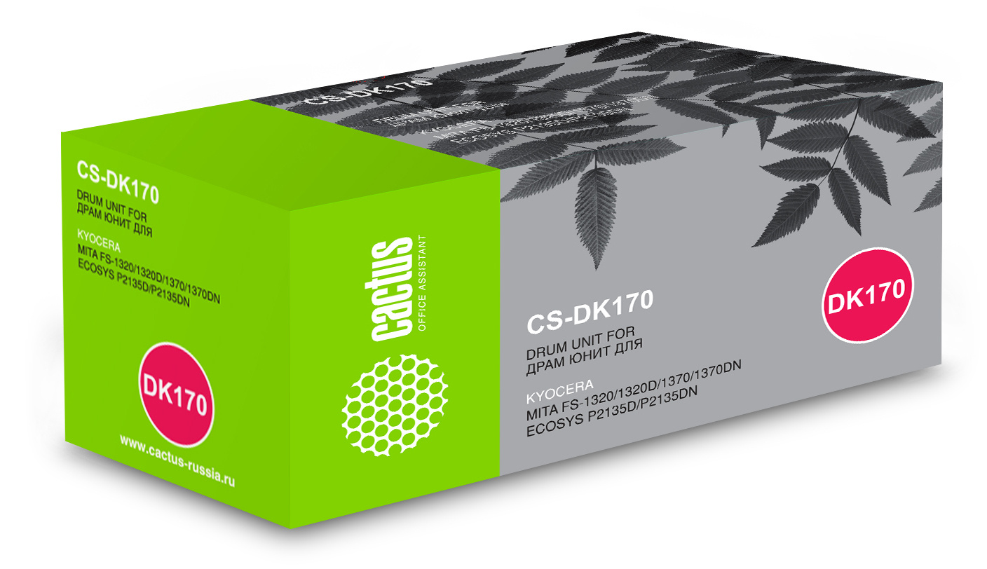 

Драм-картридж (фотобарабан) лазерный Cactus CS-DK170 (DK-170/302LZ93060/302LZ93061), черный, 100000 страниц, совместимый для Kyocera Ecosys M2035/ M2035dn/M2535, CS-DK170