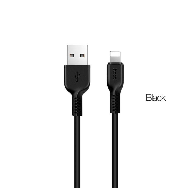 

Кабель USB-Lightning 8-pin, 2A, 2м, черный HOCO (6957531062882)