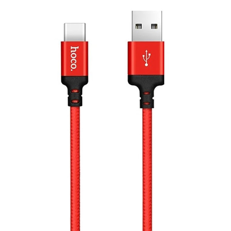 

Кабель USB-Type-C(M), 2A, 2м, черный/красный HOCO (6957531062936)