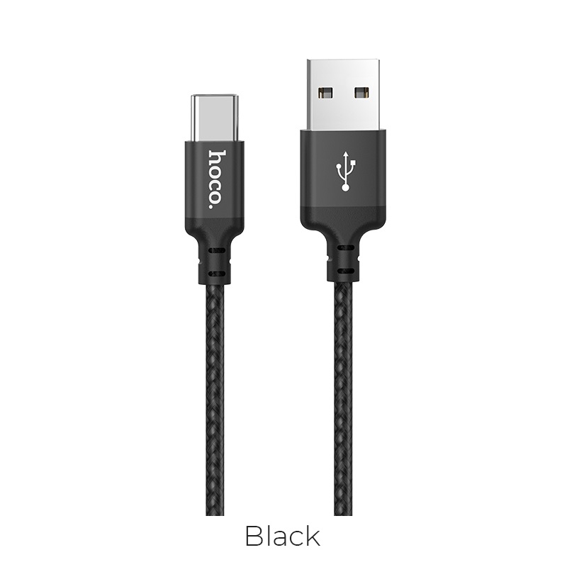 

Кабель USB-USB Type-C, 2A, 2м, черный HOCO X14 (6957531062929), X14