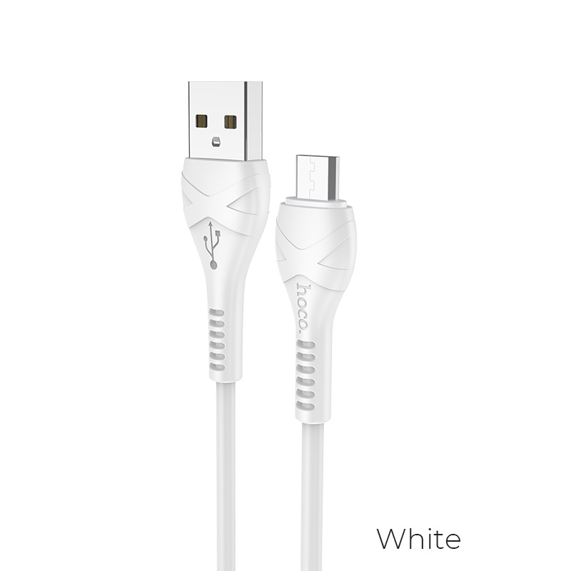 

Кабель USB-Micro USB, 2.4A быстрая зарядка, 1м, белый HOCO X37 Cool power, X37 Cool power