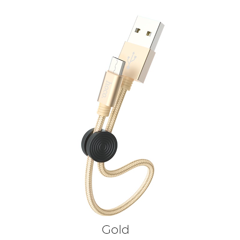 

Кабель USB-Micro USB, 2.4A быстрая зарядка, 25см, золотистый HOCO (6931474707444)
