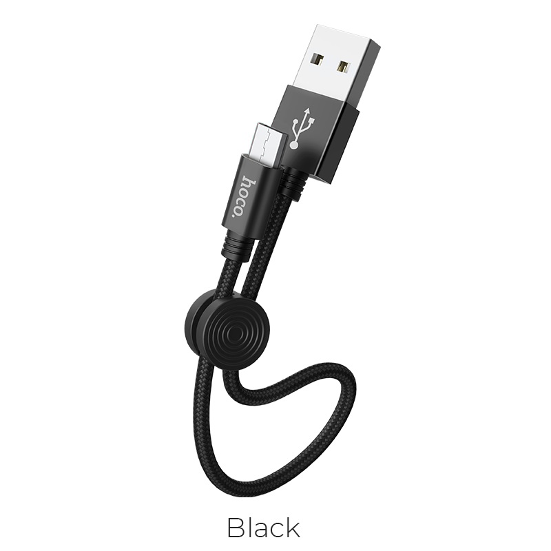 

Кабель USB-Micro USB, 2.4A быстрая зарядка, 25см, черный HOCO (6931474707437)