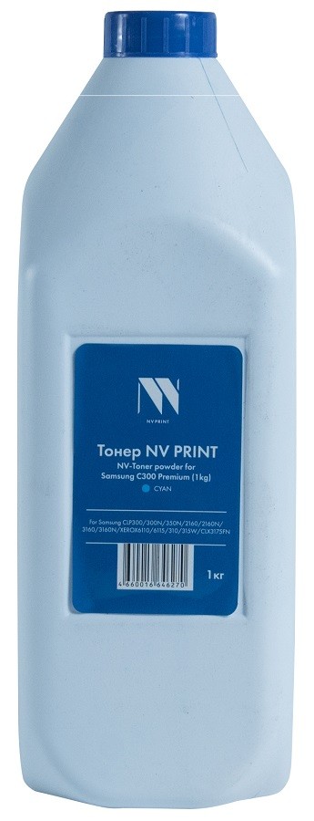 Тонер NV Print Premium Универсальный 1кг голубой совместимый для SamsungXerox C300CLP300300N350N21602160N31603160N 61106115310315WCLX3175FN TN-NV-C300-PR-1KGC 2800₽