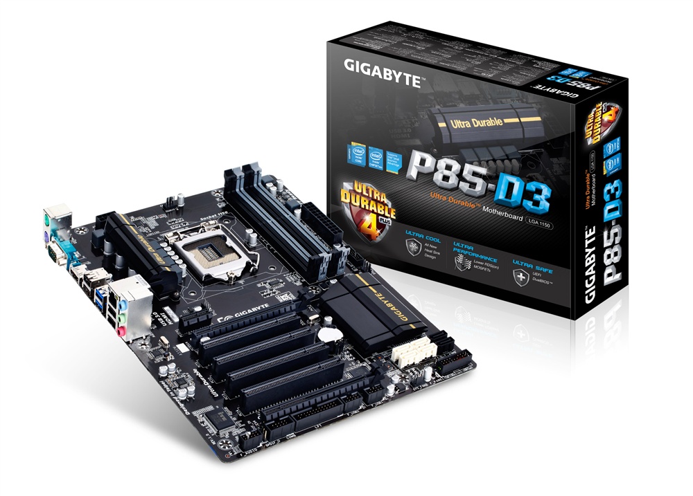 Материнская плата GIGABYTE GA-P85-D3, Socket1150, Intel B85, ATX