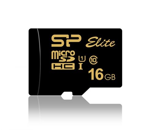 Карта памяти 16Gb microSDHC Silicon Power Elite Gold Class 10 UHS-I U1 (SP016GBSTHBU1V1GSP)