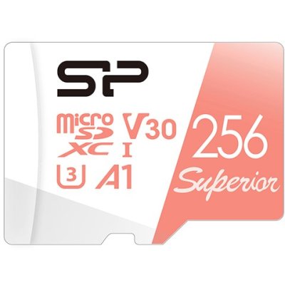 Карта памяти 256Gb microSDXC Silicon Power Superior A1 Class 10 UHS-I U3 V30 A1 + адаптер