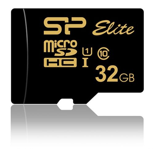 Карта памяти 32Gb microSDXC Silicon Power Elite Gold Class 10 UHS-I U1 + адаптер (SP032GBSTHBU1V1GSP)