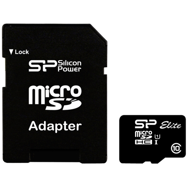 Карта памяти 32Gb microSDHC Silicon Power Elite Gold Class 10 UHS-I U1 + адаптер (SP032GBSTHBU1V1G)