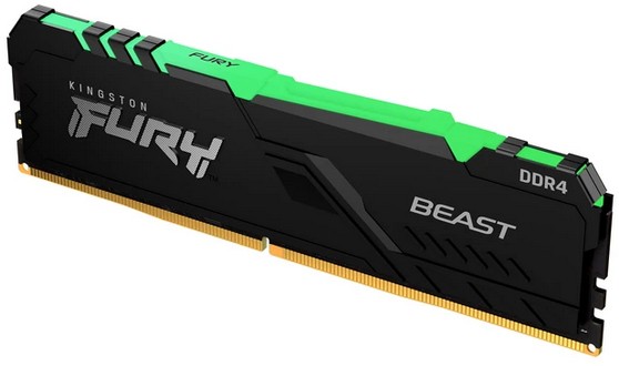 

Память DDR4 DIMM 16Gb, 3733MHz, CL19, 1.35 В, Kingston, FURY Beast RGB (KF437C19BB1A/16), KF437C19BB1A/16