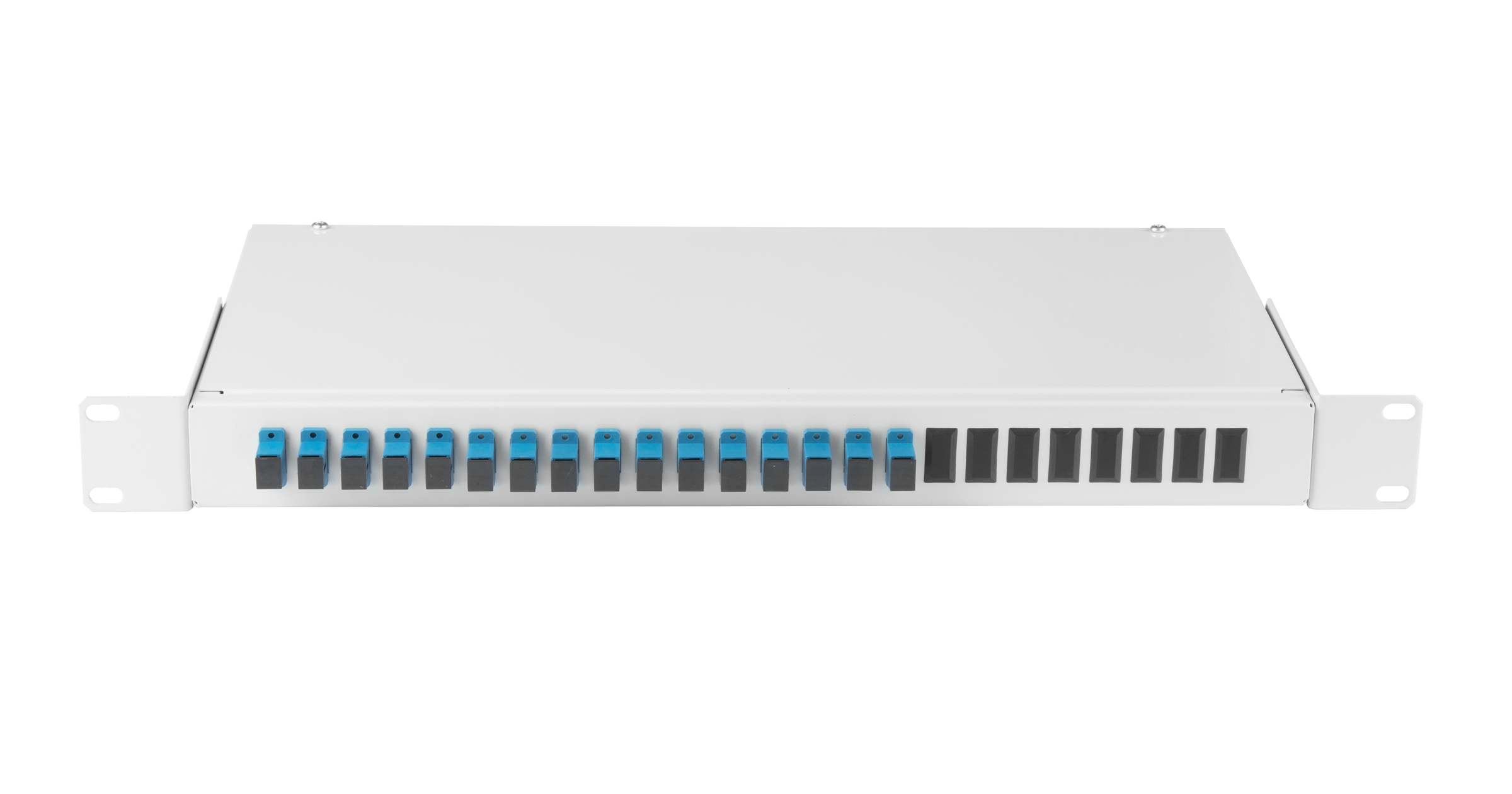 

Кросс оптический NIKOMAX, 1U, в стойку 19", 16шт.xSC/UPC, 9/125мкм OS2, укомплектованный, серый (NMF-RP16SCUS2-WS-ES-1U-GY)