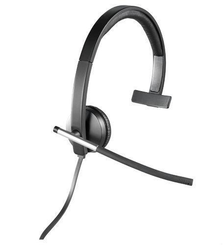 Проводная гарнитура Logitech USB Headset Mono H650e, серый (981-000514)