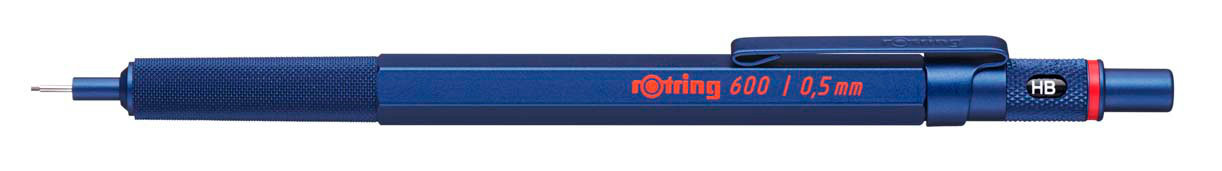 

Карандаш механический 0.5мм, коробка, сталь, синий, Rotring 600 (2114266), 600