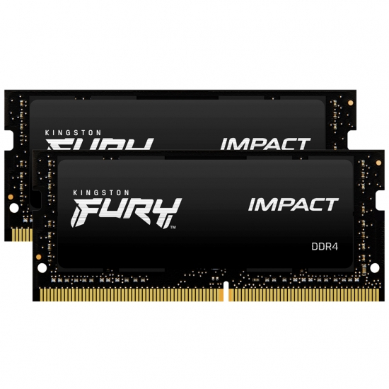 

Комплект памяти DDR4 SODIMM 32Gb (2x16Gb), 2666MHz, CL16, 1.2 В, Kingston, FURY Impact (KF426S16IBK2/32), KF426S16IBK2/32