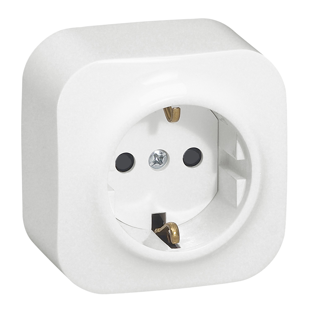 

Розетка Legrand Quteo, открытый монтаж, однопостовая, 16A, в сборе, IP20, белый (782211)