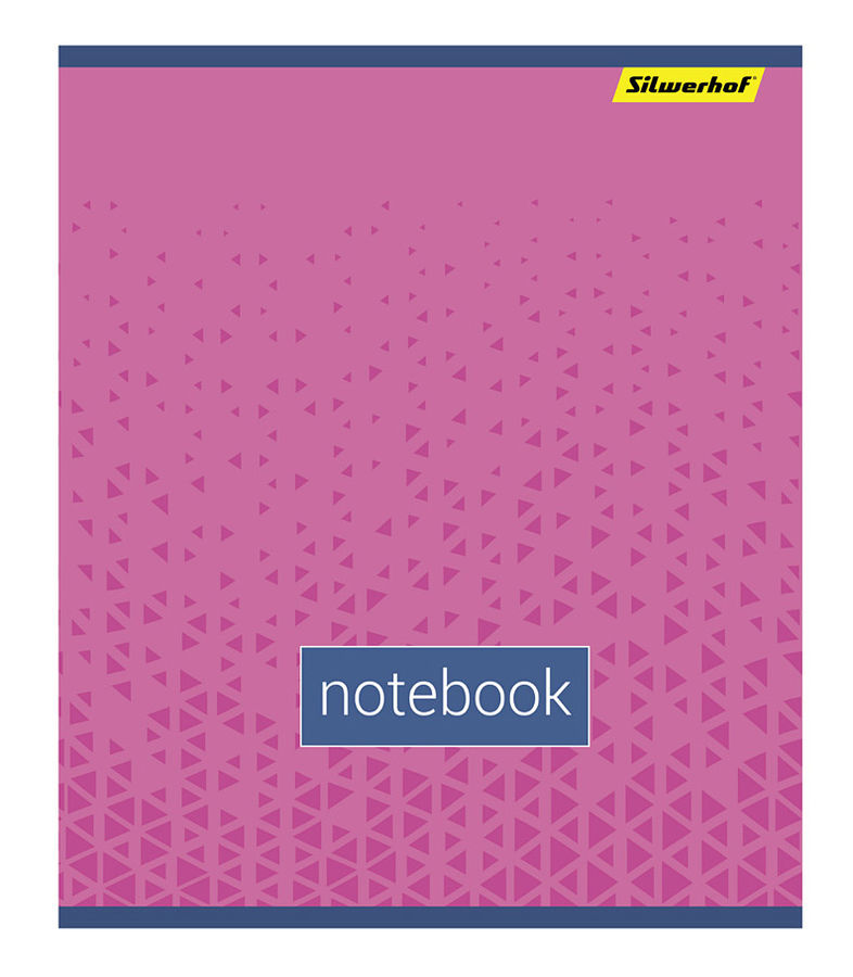 

Тетрадь клетка A5 96 листов, скрепка, обложка мелованный картон - Моноколор, 4 вида в ассортименте, Silwerhof (1535824)