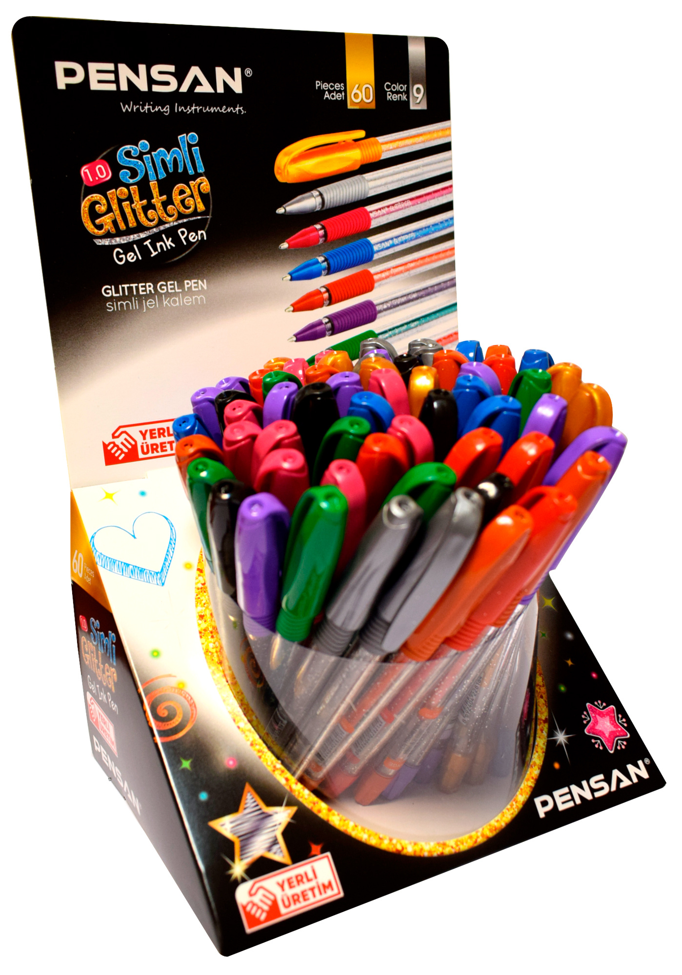 

Набор гелевых ручек Pensan Glitter Gel, ассорти, пластик, колпачок (1506212)