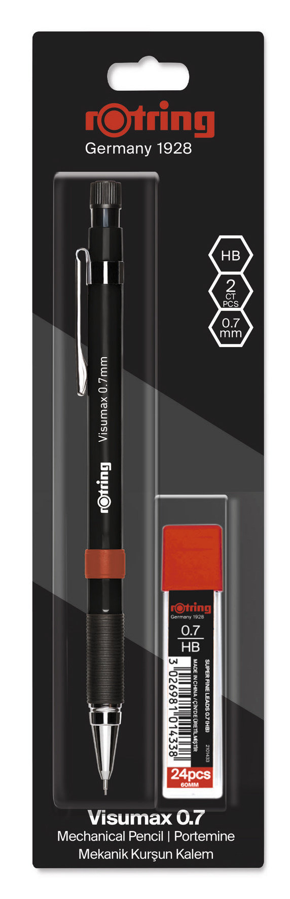 

Карандаш механический 0.7мм HB, блистер, цвета в ассортименте, Rotring VISUMAX 2102716 (2102716), 2102716