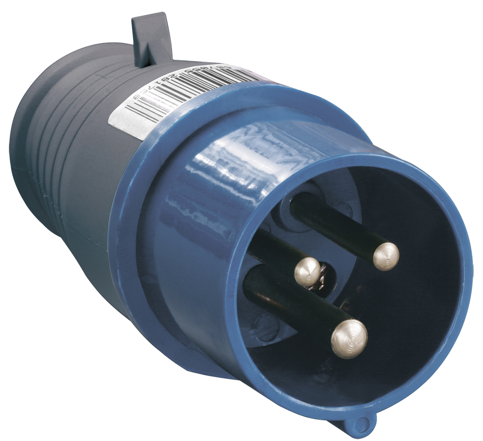 Вилка прямая IEK ССИ-013, IEC 60309-2, 16А, б/з, IP44