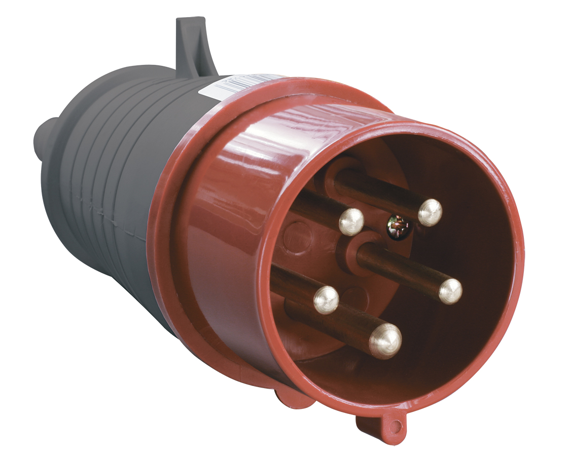 Вилка прямая IEK ССИ-025, IEC 60309-2, 32А, б/з, IP44