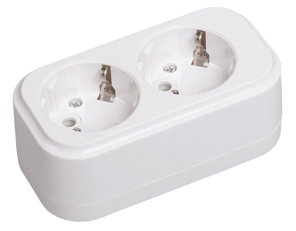 

Розетка IEK CLASSIC К02, переносная, 2-х постовая, с з/к, 16A, в сборе, IP20, белый (KYP11-16-02-00-Z), К02
