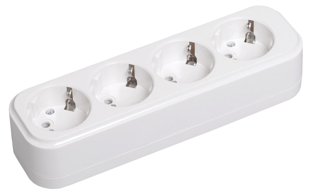 

Розетка IEK CLASSIC К04, переносная, 4-х постовая, с з/к, 16A, в сборе, IP20, белый (KYP11-16-04-00-Z), К04