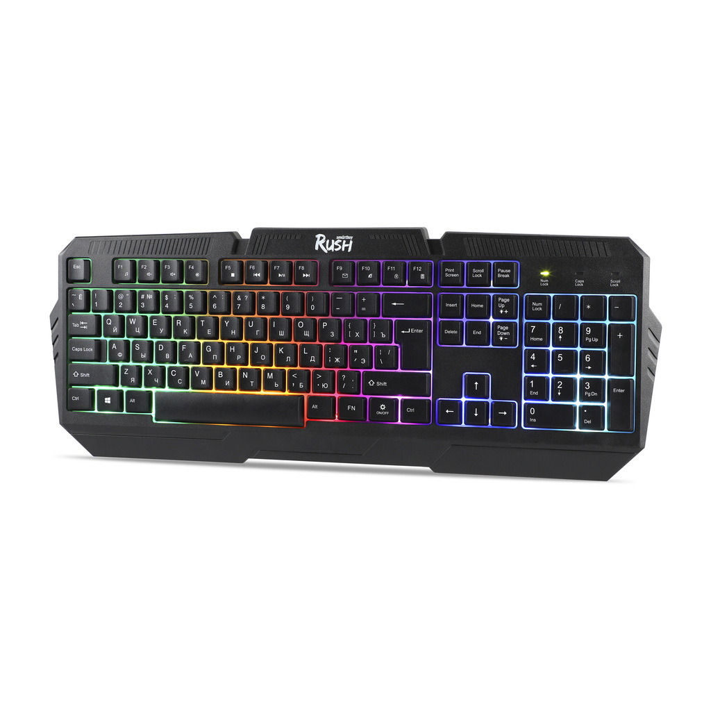

Клавиатура проводная SmartBuy RUSH 330, мембранная, подсветка, USB, черный (SBK-330G-K), RUSH 330