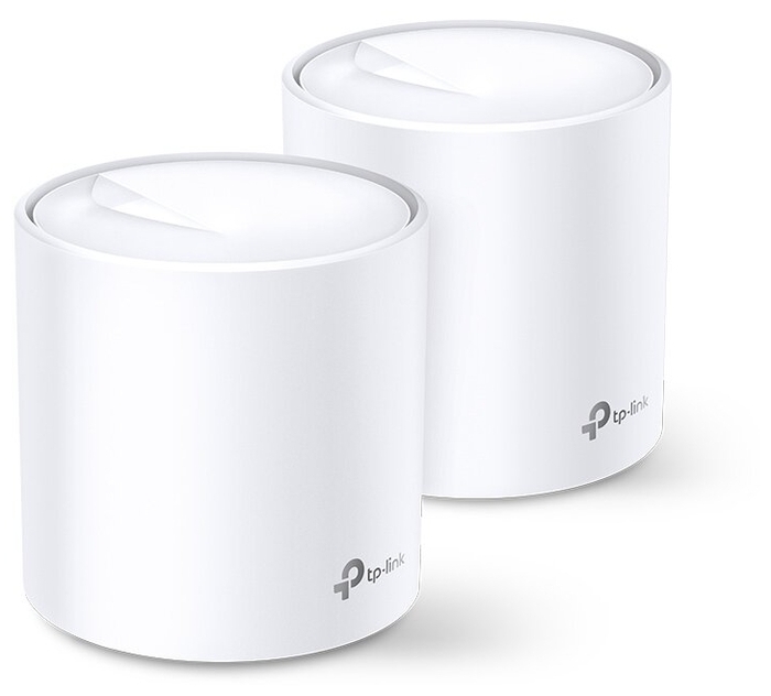 

Mesh система TP-LINK Deco X60, 802.11a/b/g/n/ac/ax, 2.4/5ГГц, до 2402 Мбит/с, LAN 2x1Гбит/с, WAN 2x1 Гбит/с, внутренних антенн: 4, комплект 2, Deco X60