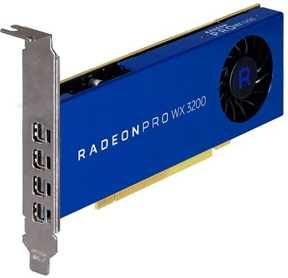 Видеокарта DELL AMD Radeon WX3200, 4Gb DDR5, 128bit, PCI-E, 4miniDP, Bulk (490-BFQR) - фото 1