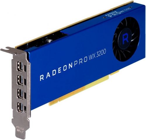 Видеокарта DELL Radeon Pro WX3200, 4Gb DDR5, 128bit, PCI-E, 4miniDP, Bulk (490-BFQS)