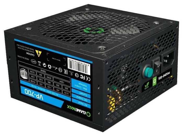 

Блок питания 700 Вт ATX GameMax VP-700, 120 мм, 80 Plus (VP-700 80+), VP-700