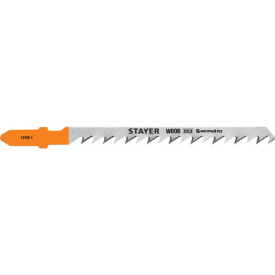 

Пилка для лобзика STAYER T144DF, быстрый рез, грубый, по дереву, ДВП, ДСП, 2 шт. (15985-4_z02), T144DF