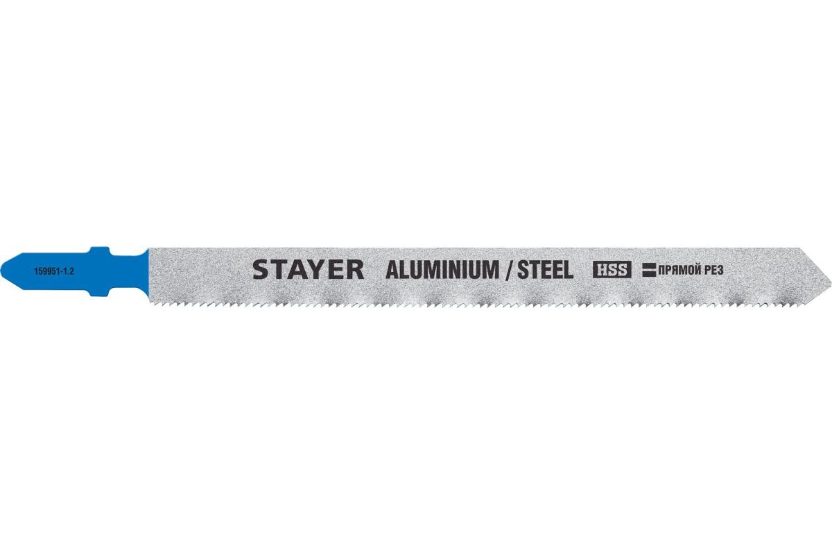 

Пилка для лобзика STAYER T318A, прямой рез, по металлу, 2 шт. (159951-1.2_z02), T318A