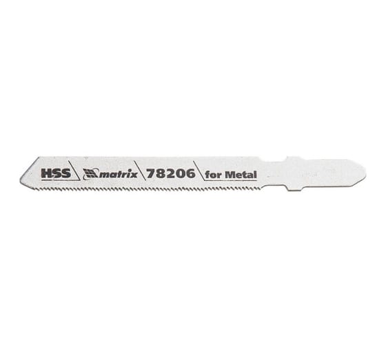 

Пилка для лобзика MATRIX T118G L76ммx50мм, прямой рез, по металлу, 3шт. (78206), T118G