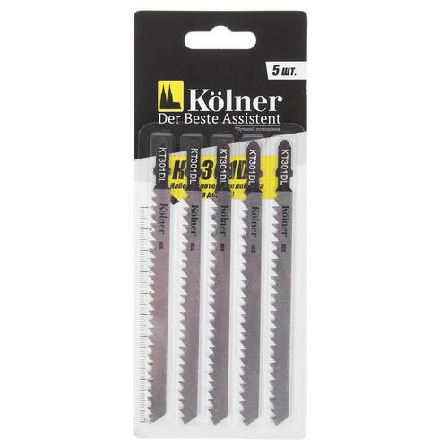

Пилка для лобзика Kolner KT301DL L132ммx100мм, прямой, грубый, по дереву и пластику, 5шт. (кн301дл), KT301DL