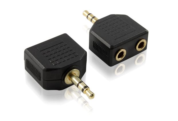 

Переходник (адаптер) stereo jack 3.5 mm(F)-2 * stereo jack 3.5 mm(M), черный Greenconnect (GCR-AVA05)