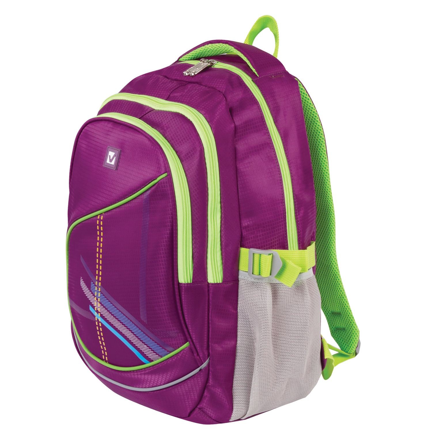 

Рюкзак Brauberg High school Purple Крокус, формоустойчивая, 2 отделения, фиолетовый (225521)
